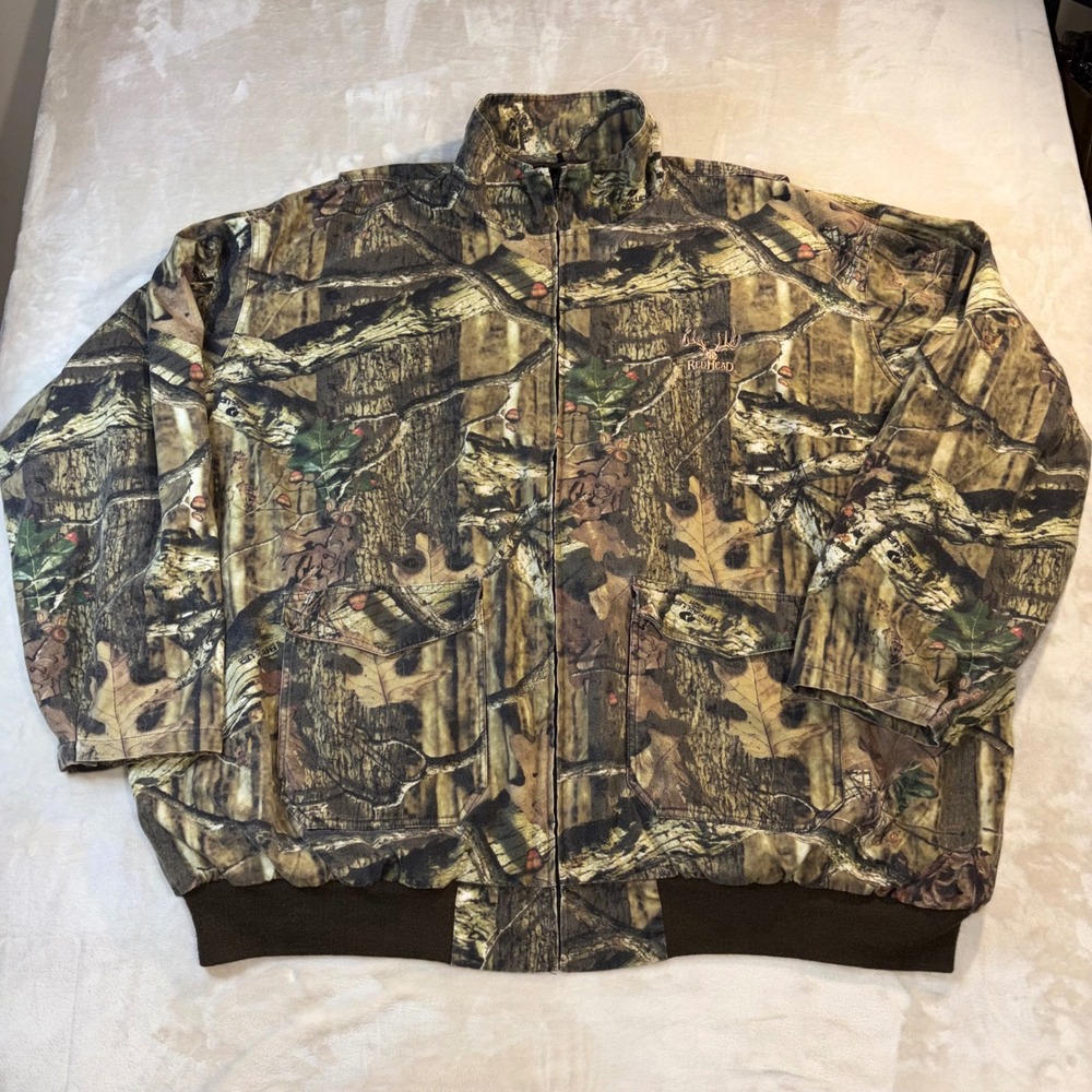 RedHead Mens 5XLT Mossy Oak Camo Full Zip Hunting Jacket RN74747 5XL Tall